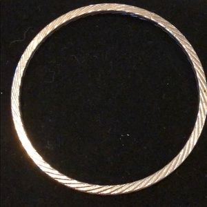 Silver patterned bracelet